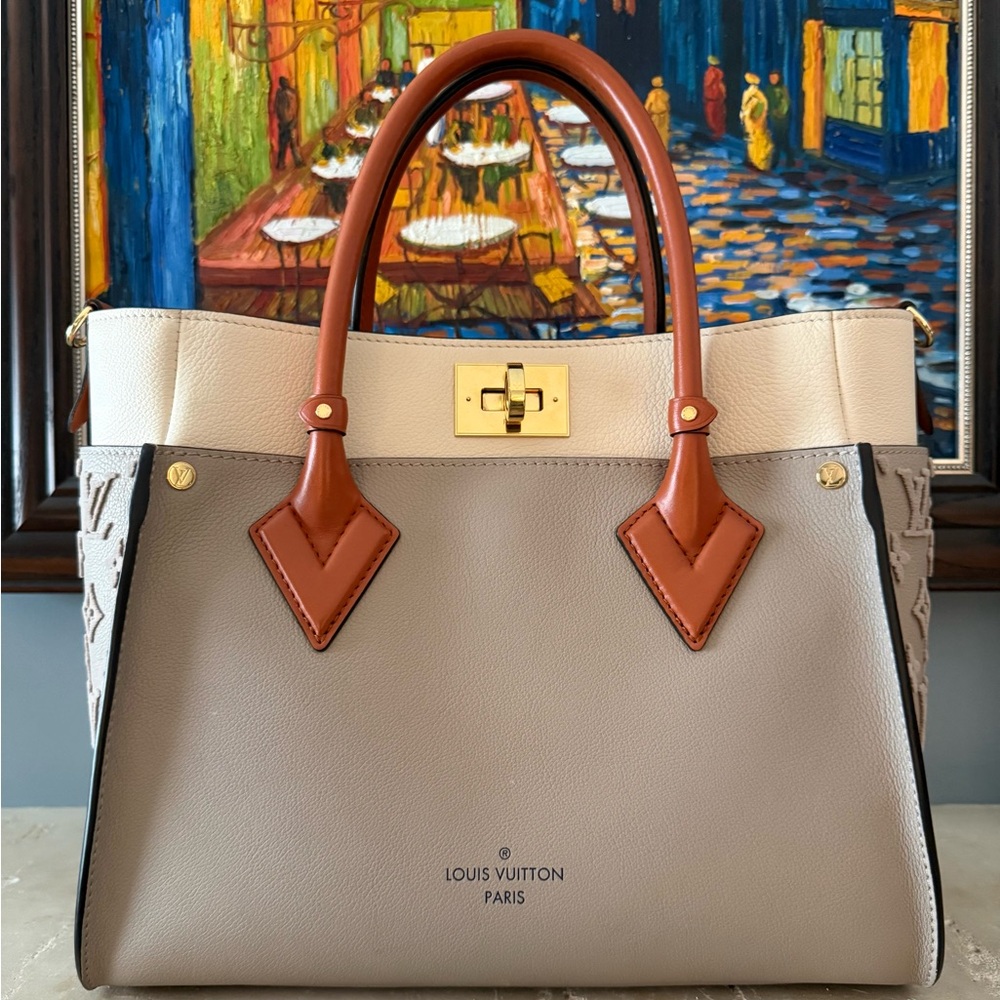 Louis Vuitton On My Side MM Tote in Galet Grey